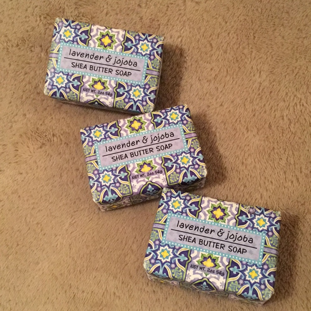 Lavender & Jojoba Shea Butter Mini Soap Trio NWT